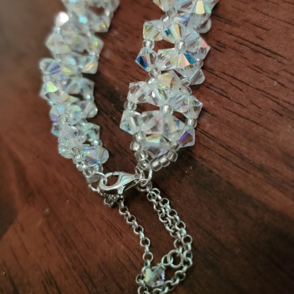 Cute white holographic silver color bracelet - Picture 6 of 6